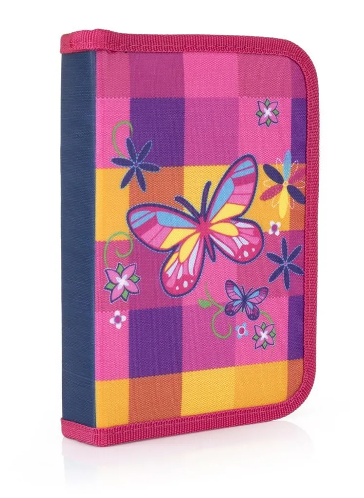 Astuccio per matite 1 p. con aletta, riempito Butterfly 3-49518