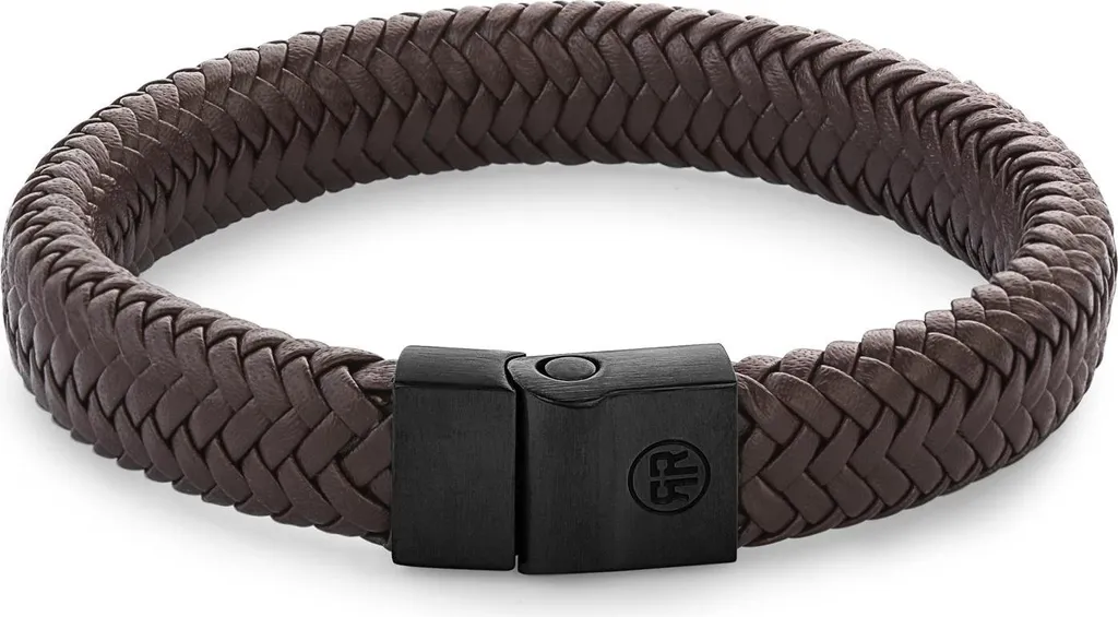 Idea Regalo Uomo: Bracciale Rebel & Rose Pelle Marrone RR-M0023-B L