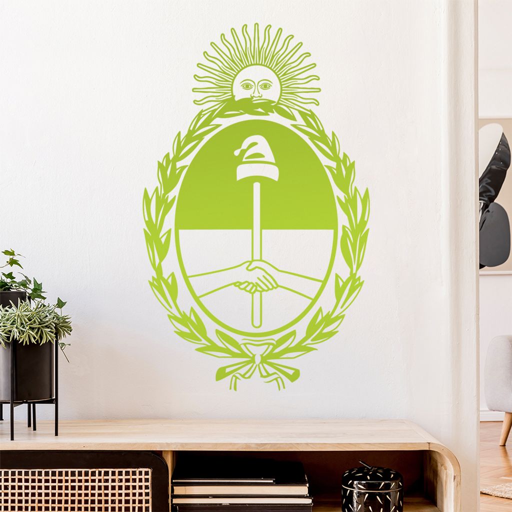 Argentinien Wappen Wandtattoo Wandaufkleber Wall Sticker - Dekoration, Küche, Wohnzimmer, Schlafzimmer, Badezimmer