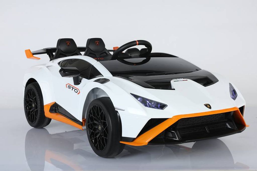 ES-Toys Kinder Elektroauto Lamborghini Huracan STO EVA-Reifen Bluetooth MP3 USB weiss
