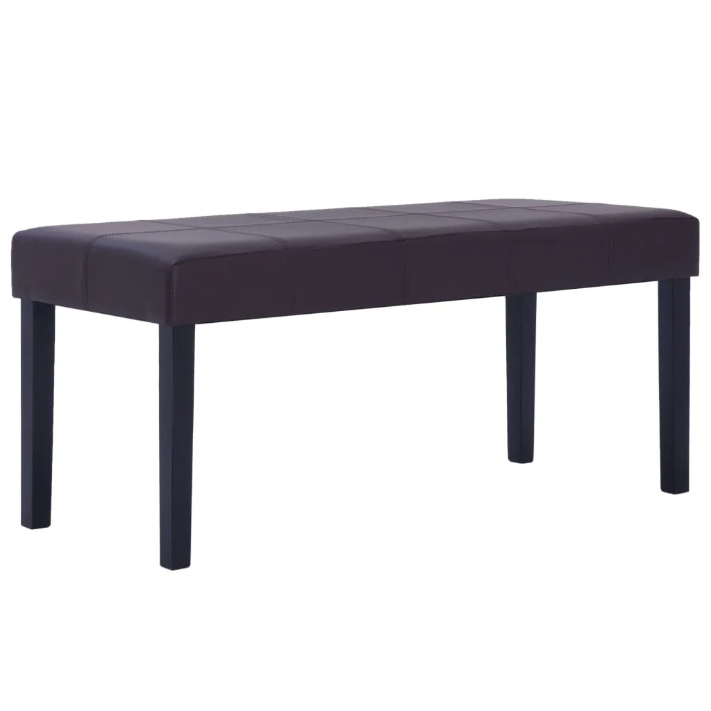 vidaXL Banc 106 cm en similicuir marron au style vintage industriel