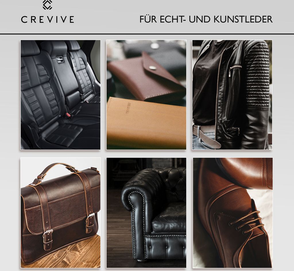 CREVIVE Lederreiniger 250 ml & Leder Reparatur Set Weiß 300 Produktbild 5