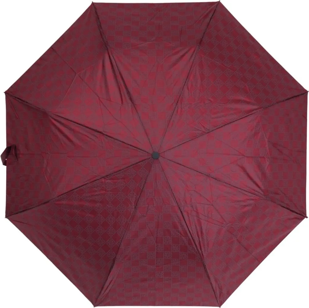 Test Ombrello Telescopico 100 cm Rosso Vino - Antivento e Compatto