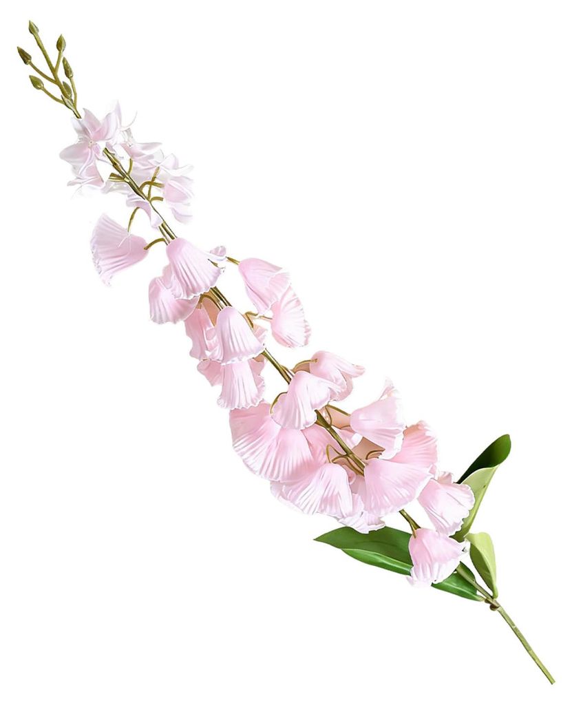 Künstlicher Maiglöckchen- und Glockenorchideenstrauß mit langem Stiel für Vase, Haus, Garten, Hochzeit, Party, Tischdekoration