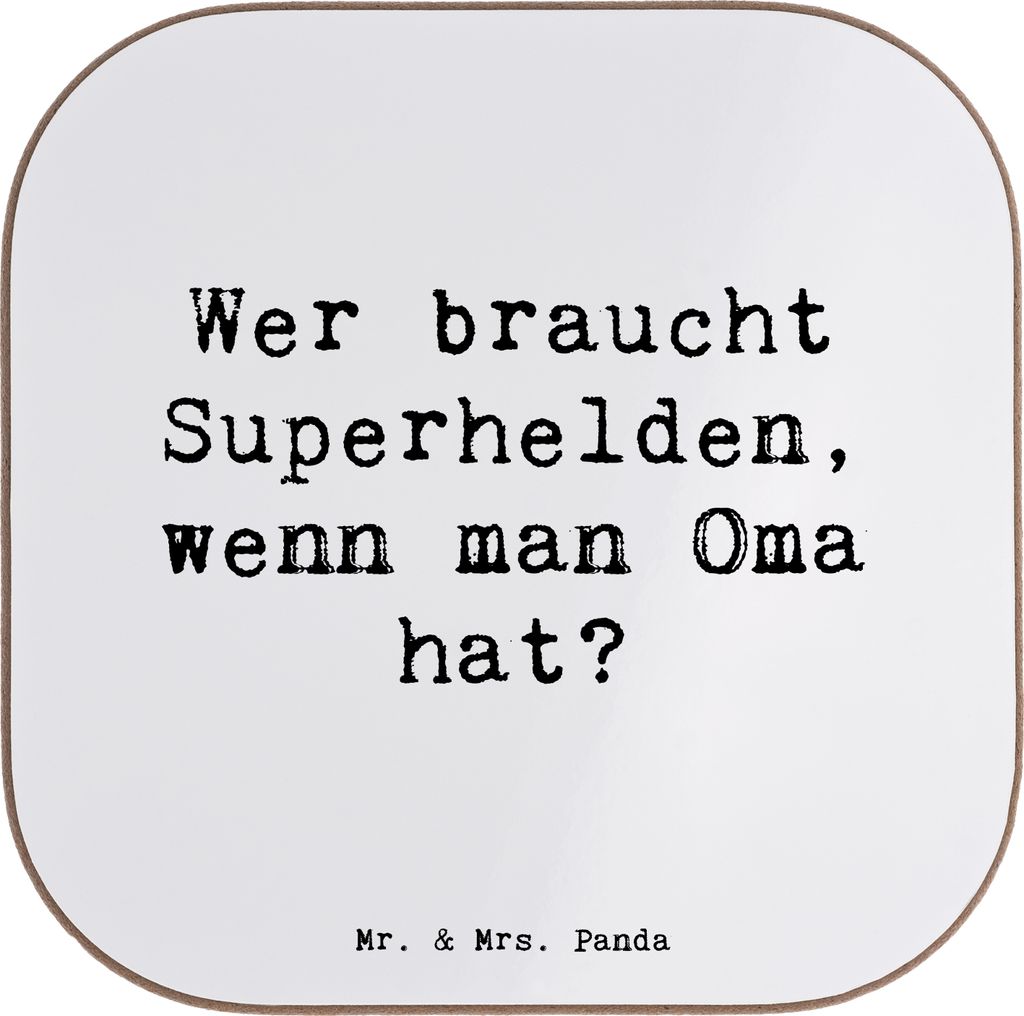 Mr. & Mrs. Panda PErsonalisierte Bierdeckel Oma Heldin - Produktbild 