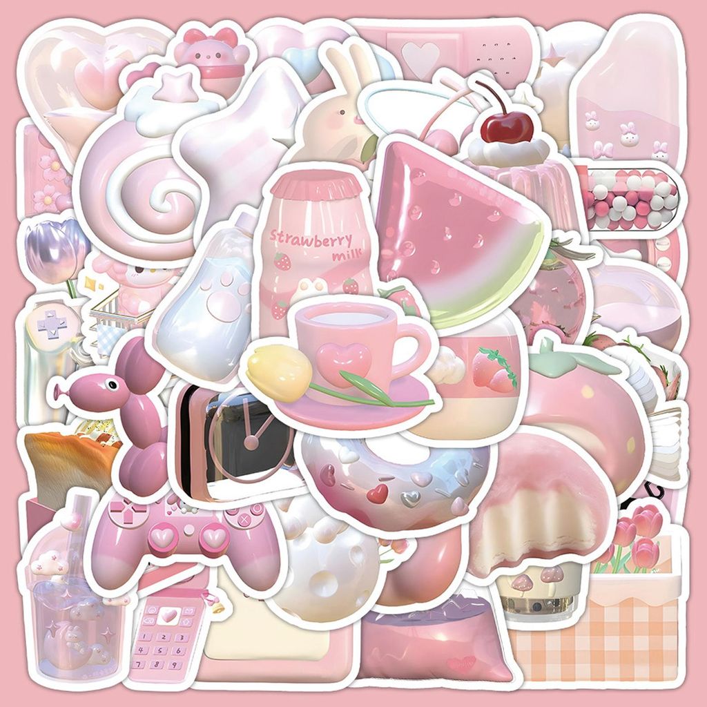 Vintage Aufkleber, Sticker Aesthetic für Wasserflaschen, Kawaii Aesthetic Sticker,Pastell Aufkleber Bunte Niedliche Ästhetische Aufkleber Aesthet...