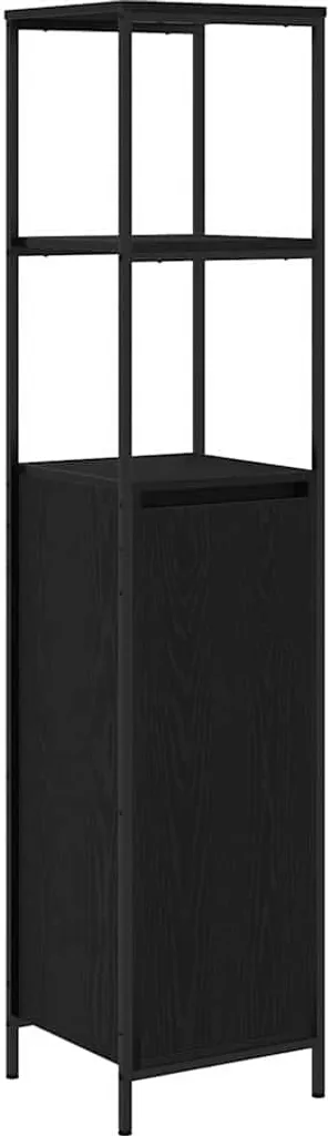 Acquista Ora: Mobile Colonna Bagno vidaXL 165cm Rovere Nero - Salvaspazio