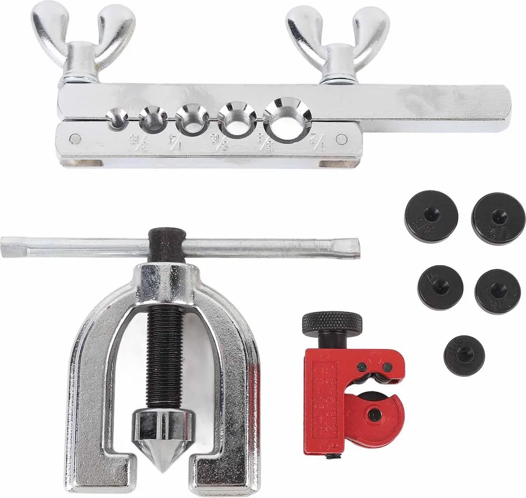 Ligne de Frein en Cuivre 3/16 Kit Complet avec Raccords et Évaseur Inox