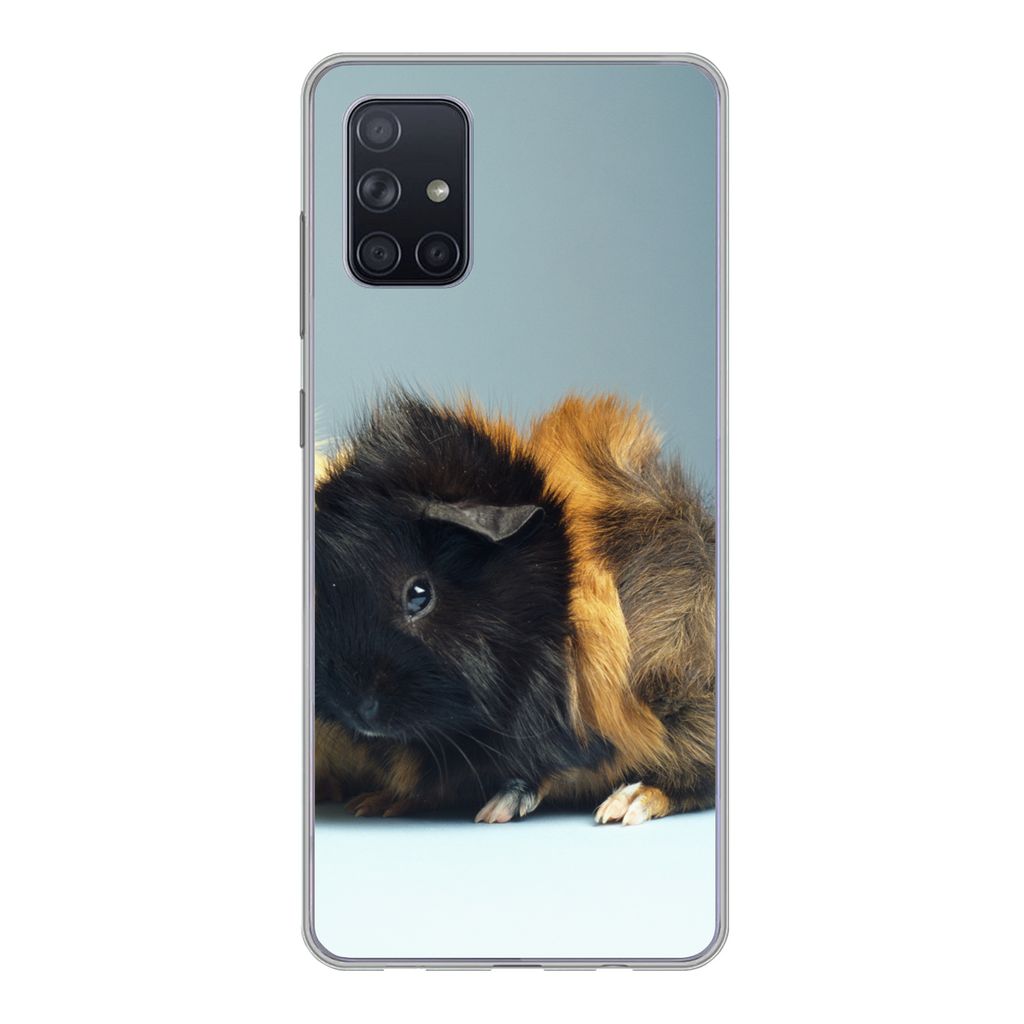 MuchoWow Handyhülle Schutzhülle Hülle für Samsung Galaxy A51 Zwei kleine Meerschweinchen Silikon Softcase Handy Hülle - Schutzabdeckung