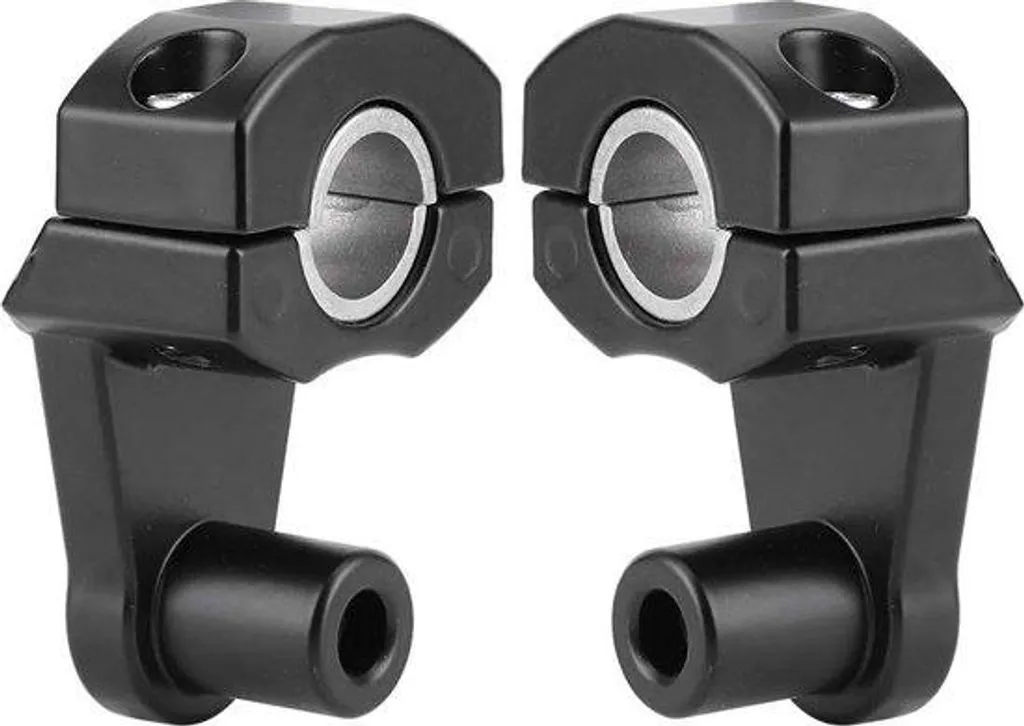 Support de Guidon Moto Anti-Vibration 22-28mm Pivotant en Aluminium CNC