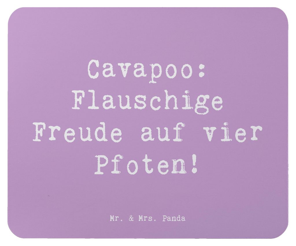 Mr. & Mrs. Panda Mouse Pad Spruch Cavapoo Flauschigkeit - Lavendeltraum - Geschenk, treue Begleiter, Mousepad, Hunderassen, Pflege, kinderfreundlic...