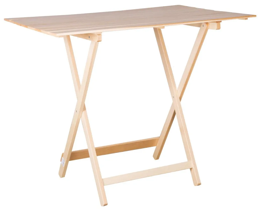 Table pliante en hêtre massif 60x80x75 cm - Authentique bois naturel