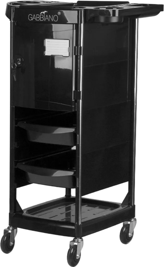 Chariot Coiffure Noir Fx10C Gabbiano - Ultra Résistant et Multi-Rangements