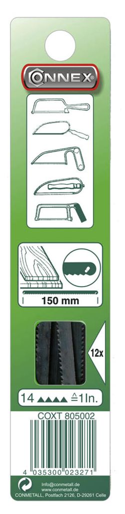 Connex coxt805002 Ersatzsägeblatt 150 mm Holz 12 Stück