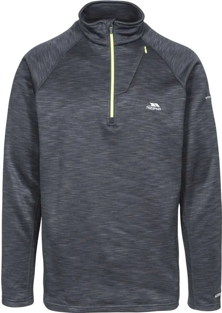 Veste en Polaire Airtrap Trespass Collins avec Effet Slub Texturé Noir