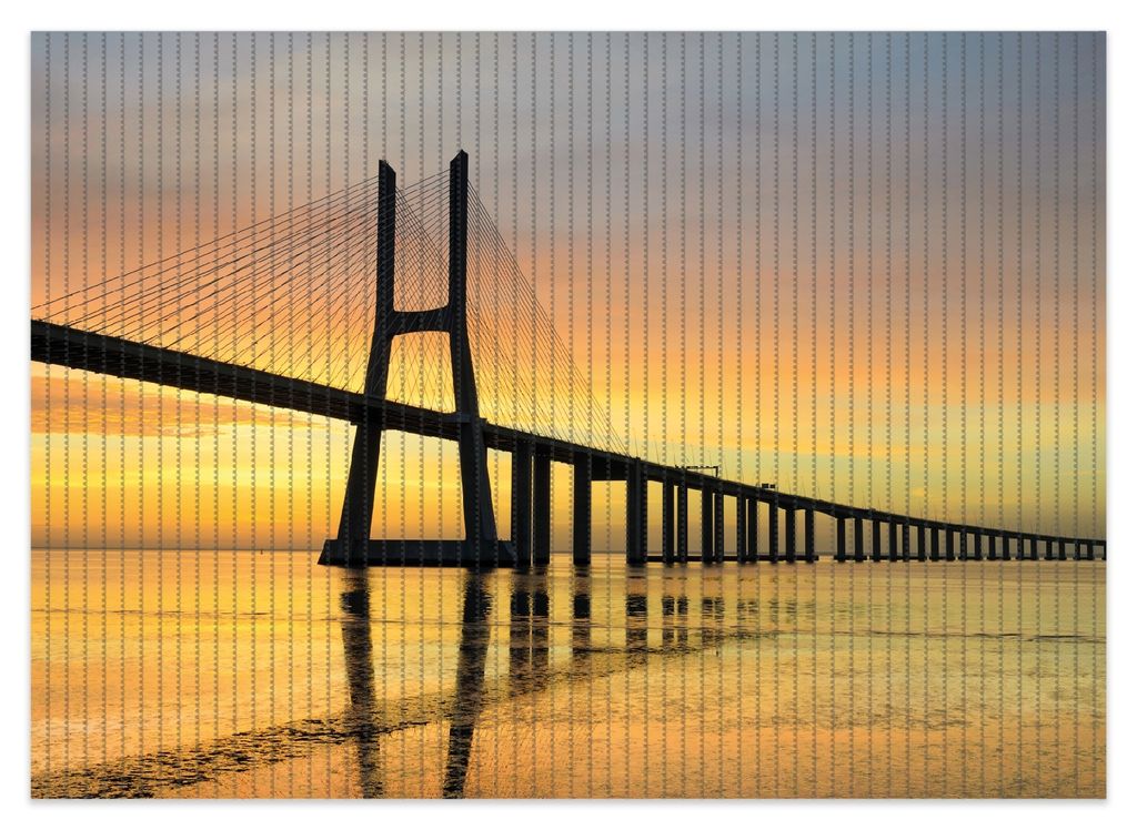 Wallario Duschmatte Antirutschmatte Badmatte Fußmatte Vasco da Gama Brücke, Größe ca. 70 x 50 cm