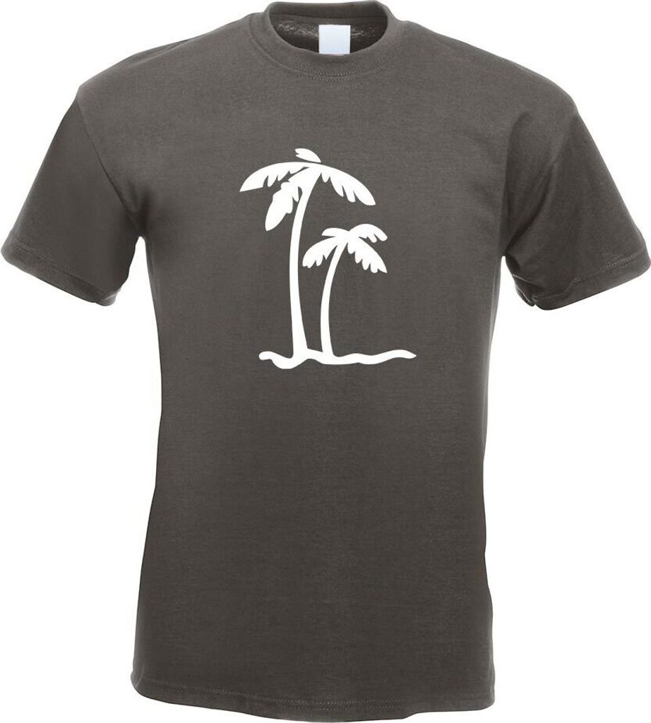 Kiwistar - T-Shirt - Graphit - Palmen Herren Funshirt Bedruckt Design Sprüche Spruch Motive - mit Motiv Bedruckt - Funshirt Design - Sport - Freiz...