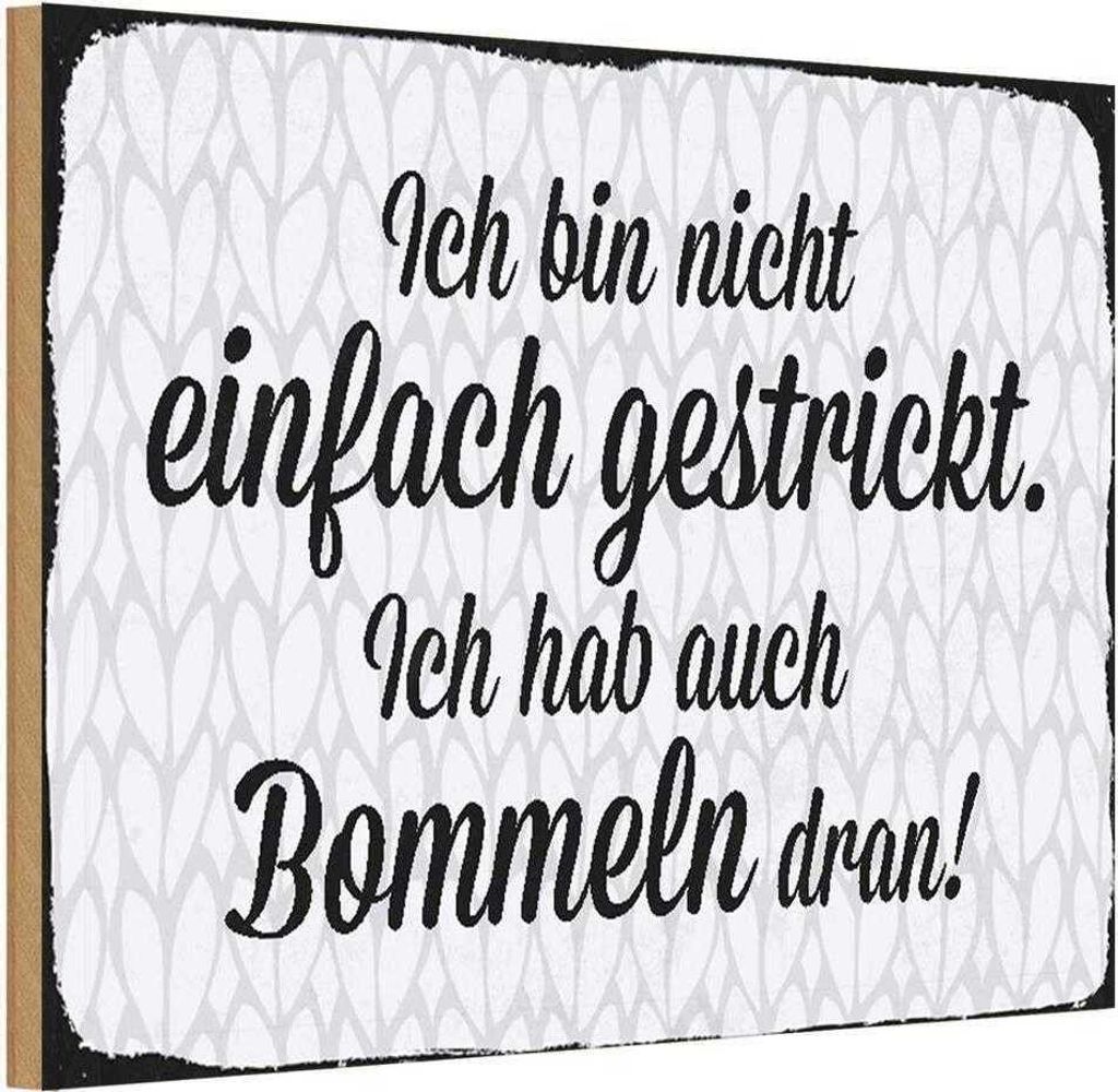 vianmo Holzschild 20x30 cm ich bin nicht einfach gestrickt Spruch Zitat