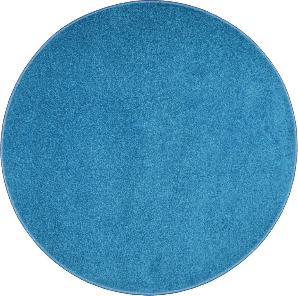 Tapis de sol rond turquoise 200cm - Moquette circulaire gamme Eton chic