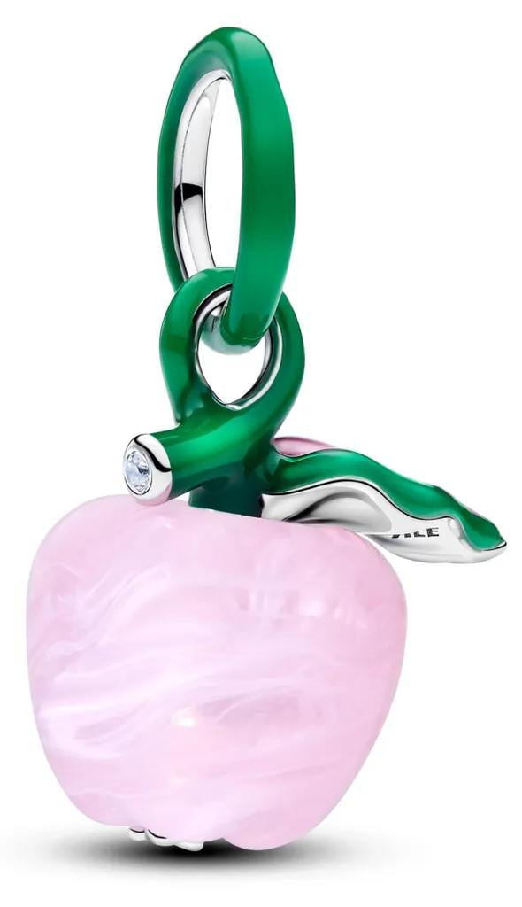 Charm PANDORA MOMENTS Pomme Rose 794485C01 en Argent et Email