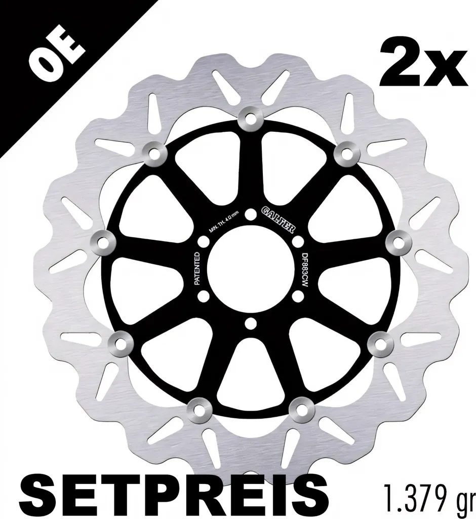Paire de Disques de Frein Flottants 320mm Galfer pour Aprilia et Tuono