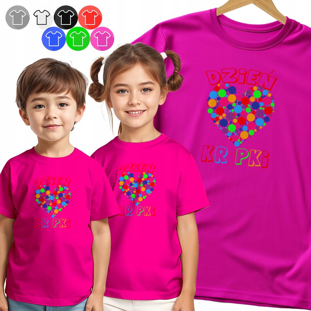 Kinder-T-Shirt - Bunte Punkte Herz Tag Punkte - 158 Xl