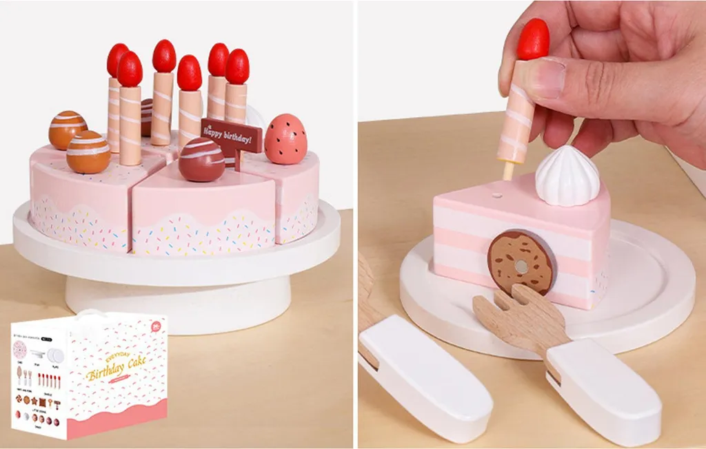 Gâteau factice sécurisé pour apprendre à découper sans risque de blessure - 5