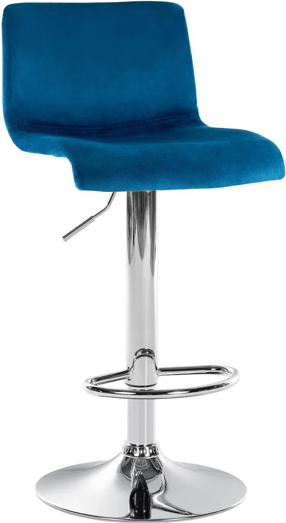 Sgabello da bar regolabile - Comoda seduta in velluto - Design elegante