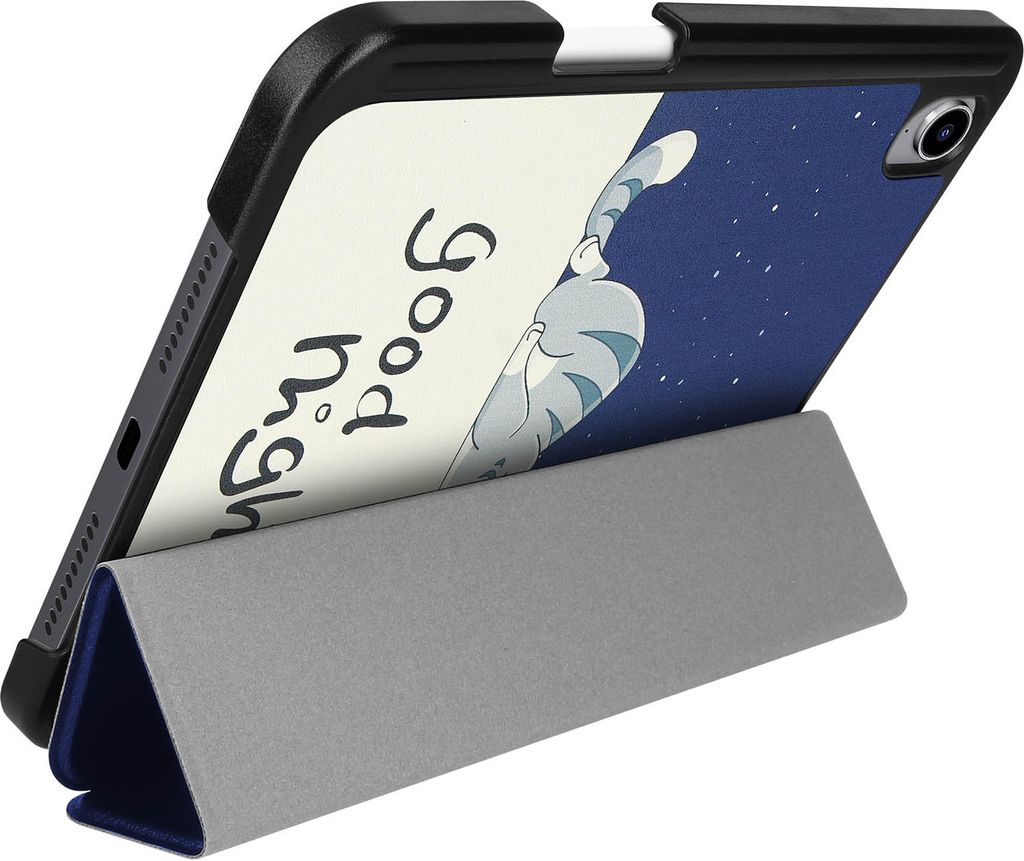 Avizar, Hülle für iPad Mini 6 2021 / Mini 7 2024 Standcase Betrachter / Tippen, Blau