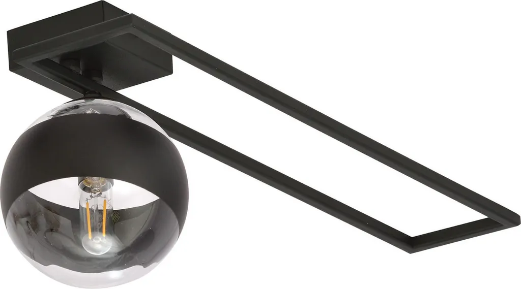 Plafonnier Compact Noir Imago 1C : Solution Éclairage Petit Espace E14 - 3