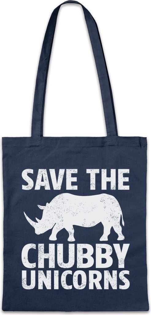 Urban Backwoods Save The Chubby Unicorns, Stofftasche, Farbe: Navy