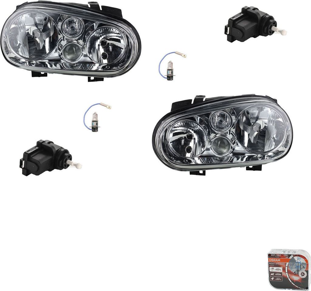 Johns, Scheinwerfer Osram Night Breaker Laser passend für VW Golf IV 1997-2003 H3 L R 1J0941295B 1J0941295F 9948336 1J0941295C 6X0941295 6X0941295...