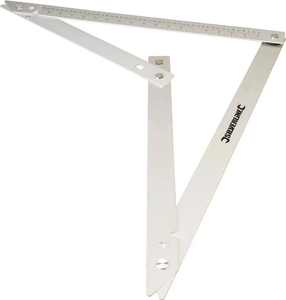 Équerre de Maçon Triangle d'Angle Pliable 600mm en Aluminium Robuste