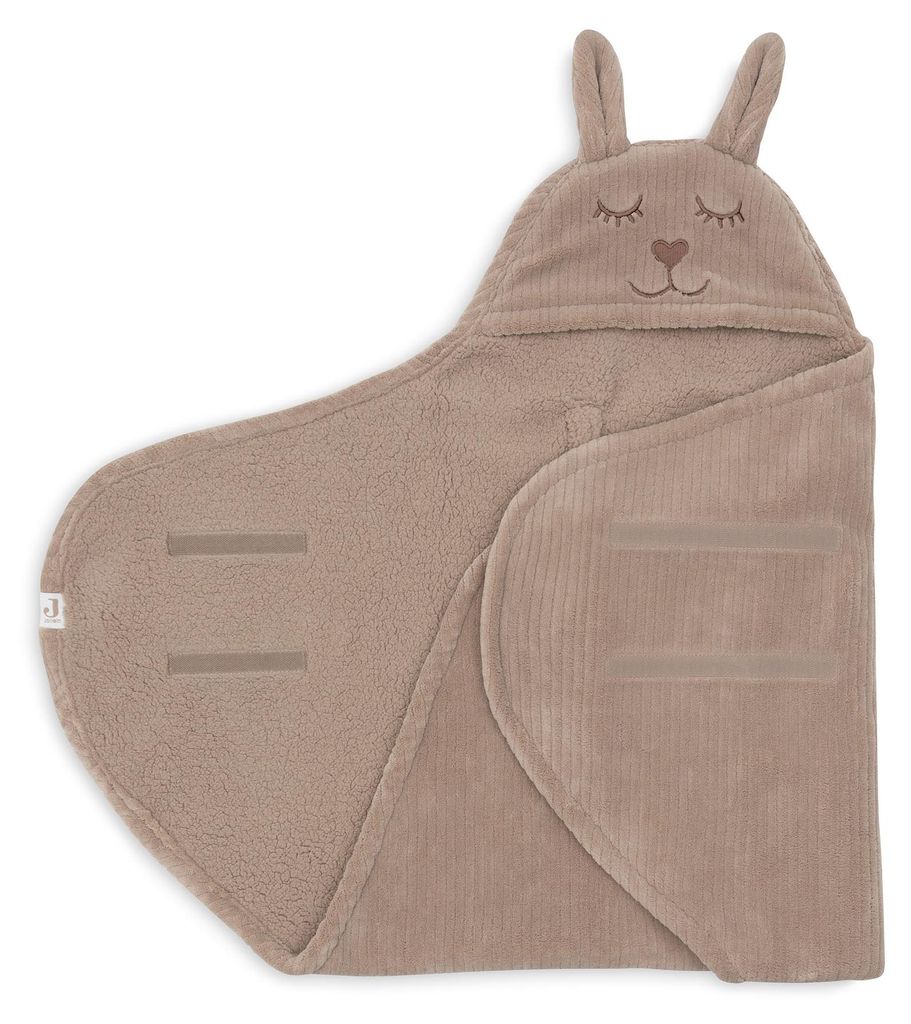 Einschlagdecke für Babyschale Bunny Cloudy Rib - Milky Produktbild 