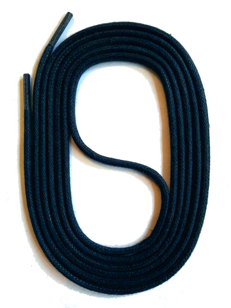 SNORS natur Schnürsenkel rund - DUNKELBLAU - 3mm - unbehandelt - 90cm