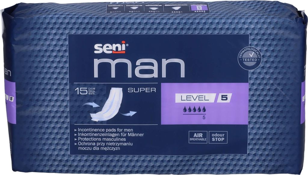 Seni Man protection d'incontinence super niveau 5 15 pièces Image du produit 