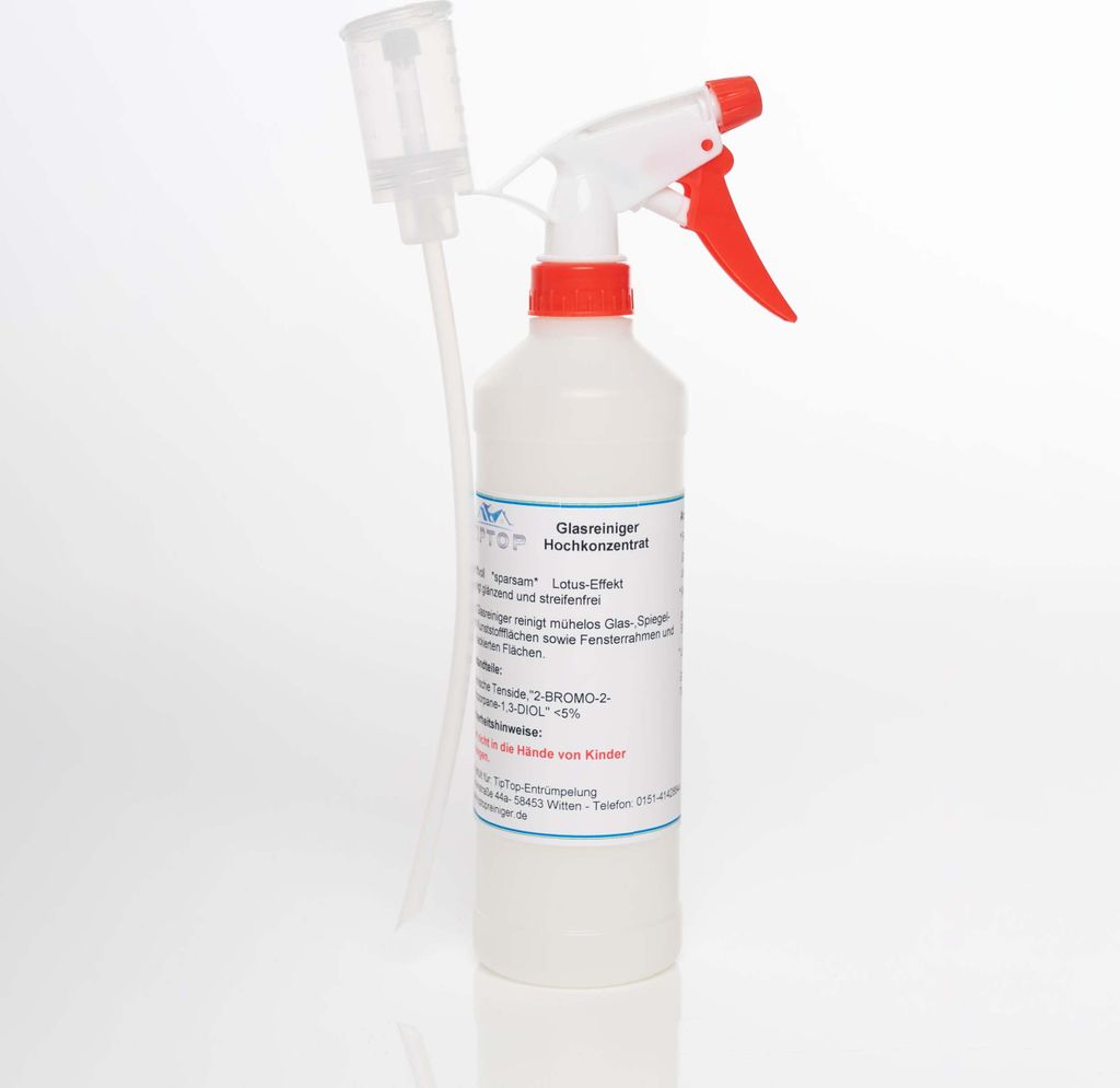 TIPTOP Glasreiniger Hochkonzentrat  500ml ergibt bis zu 200 Produktbild 