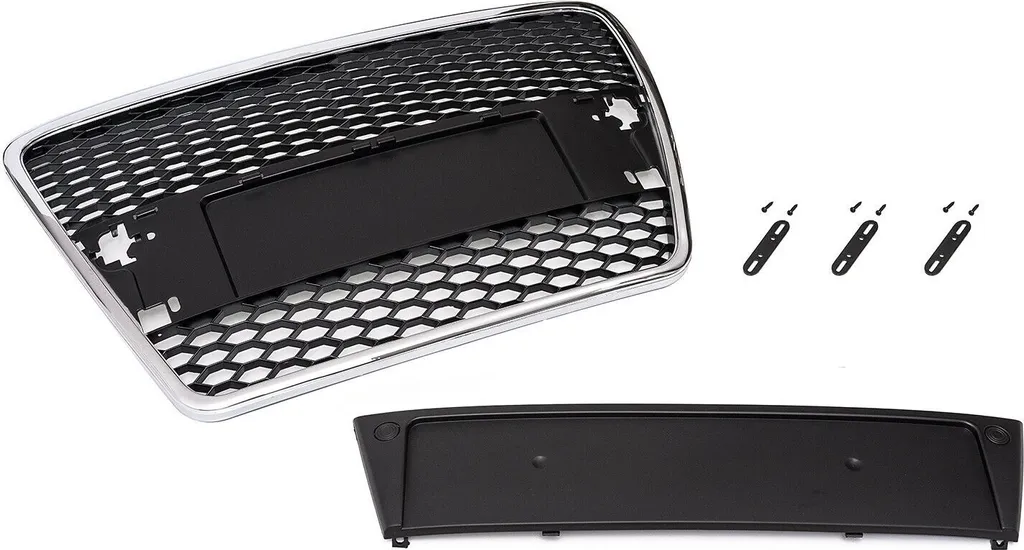 Grille de calandre nid d'abeille noir pour Audi A6 4F 2004-2008 Sport