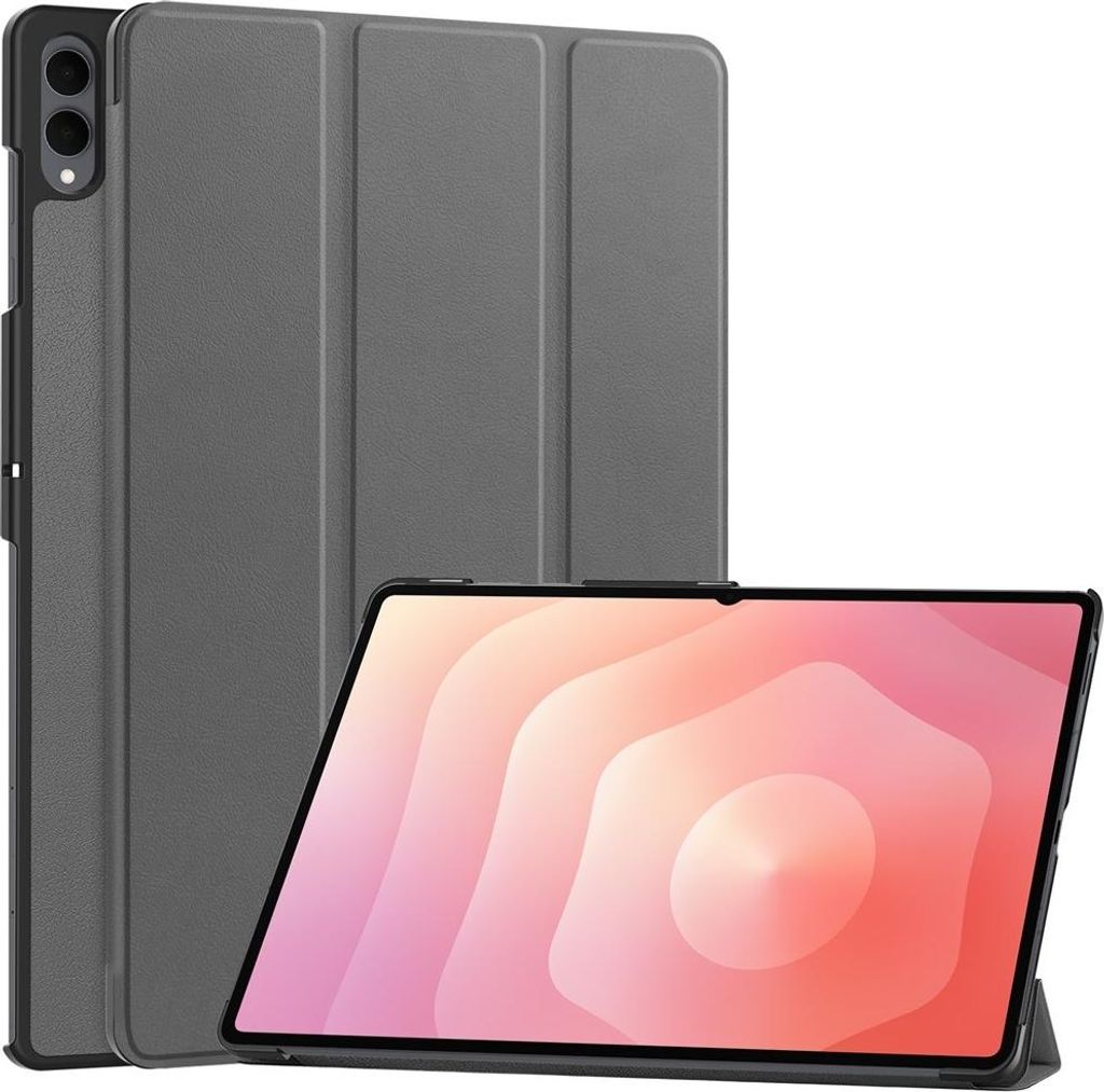 Samsung Galaxy Tab S11 Ultra Hülle - Coverup Tri-Fold Ständer Klapphülle mit Schlaf/Wach-Funktion - Grau