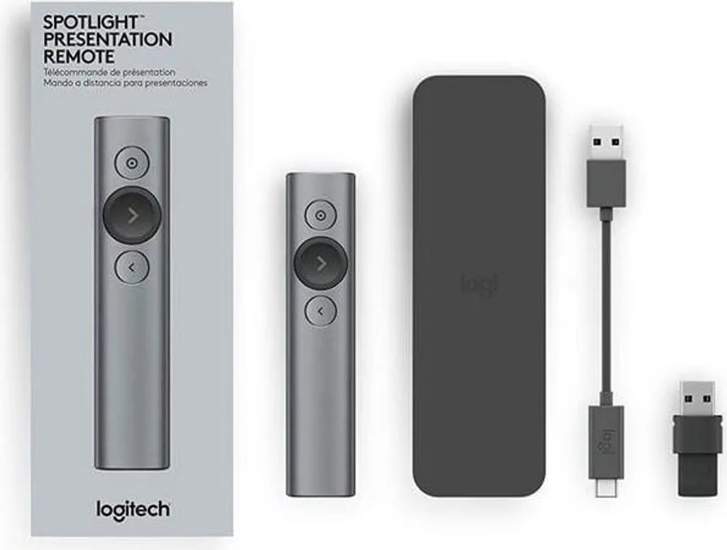 Télécommande de Présentation Logitech Spotlight Coloris Gris Ardoise - 30