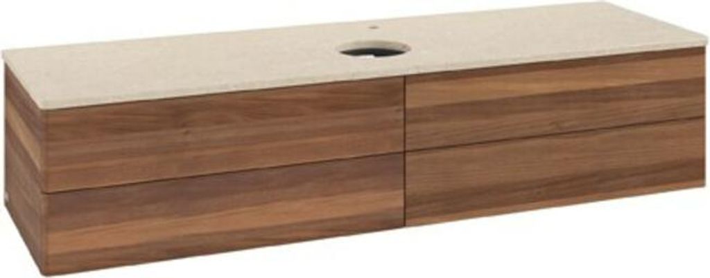 V&B Waschtischunterschrank ohne Frontstruktur Antao 160x50cm, HL, WBP-farbe botti., w. wal