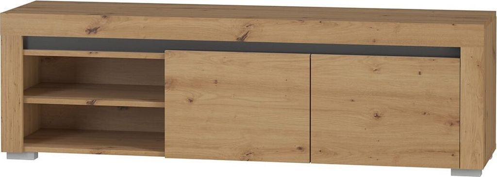Furniture24 Fernsehschrank 152 cm Arizona RRTV-1 Lowboard 2 türiger Tv Schrank Unterschrank Wohnzimmerschrank