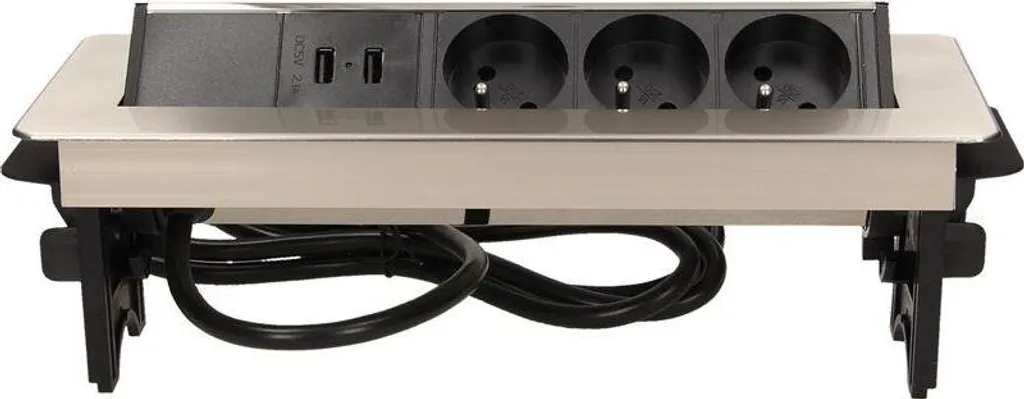 Fini les câbles encombrants avec cette prise encastrable USB nickel