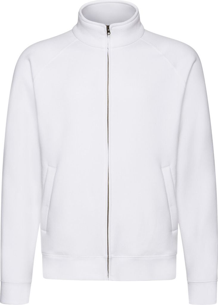 Fruit Of The Loom Herren Premium 70/30 Sweatjacke / Sweatshirt-Jacke / Sweatshirt mit Reißverschluss RW3165 (M) (Weiß)
