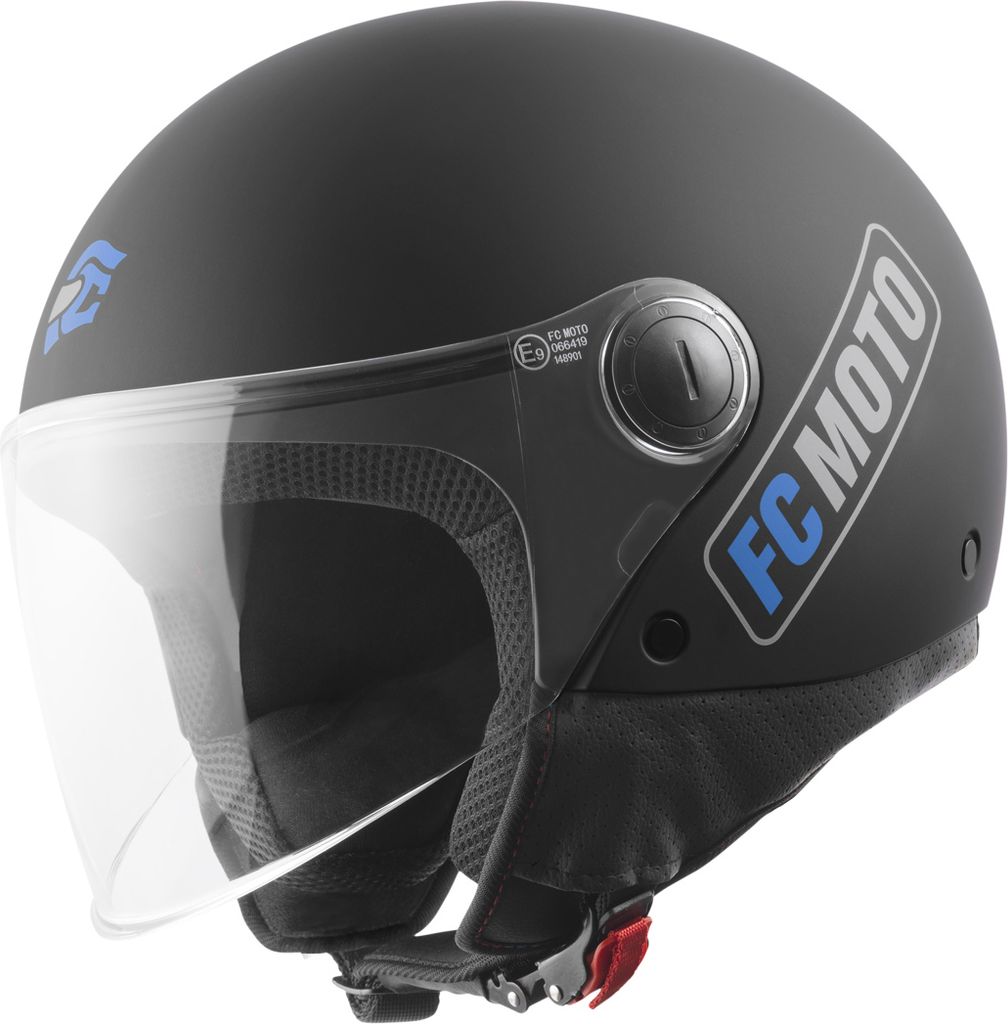 FC-Moto Square-RS Jethelm, schwarz matt/blau, S