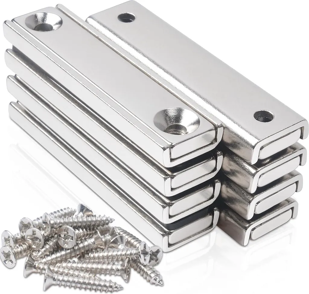 Aimants au néodyme pour bricolage et atelier - 50 x 13,5 mm - 8 pcs