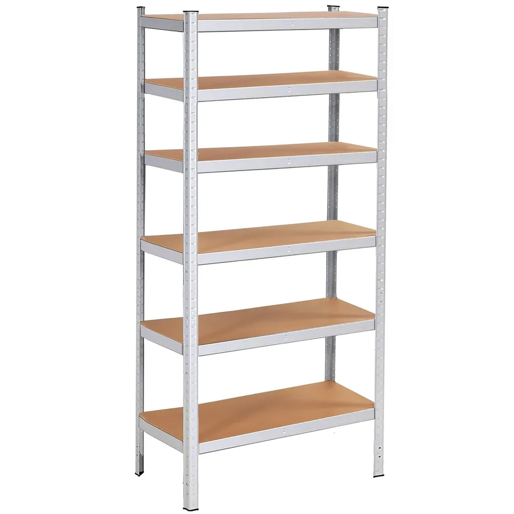 Rayonnage Métallique pour Cave et Garage - Rack de Rangement 6 Plateaux