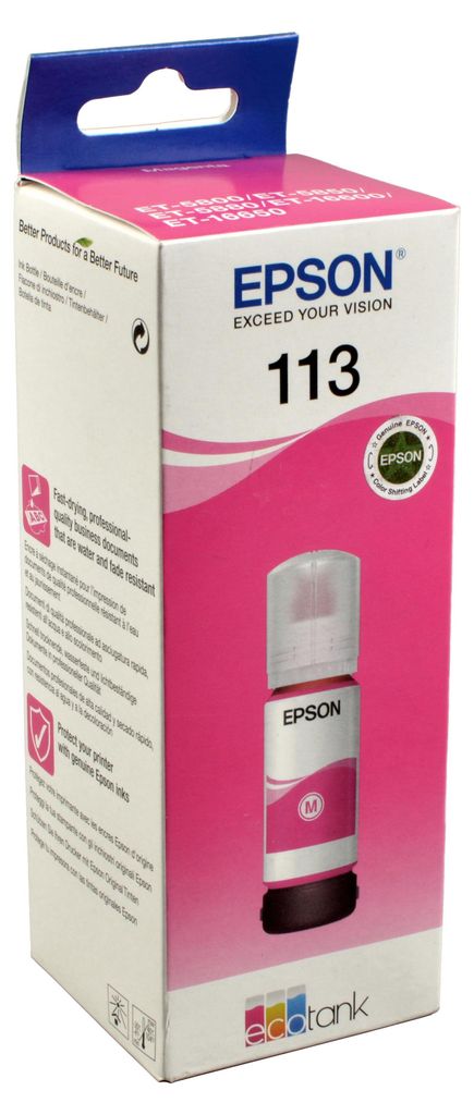 Epson 113 EcoTank Pigment Magenta ink bottle, Original, Produktbild 
