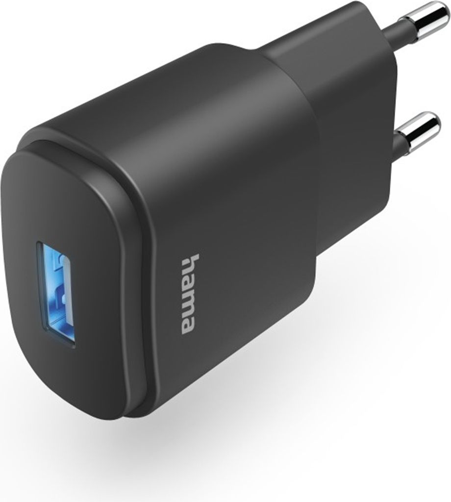 Hama USB-Ladegerät USB-A-Netzteil, 6 W, Schwarz