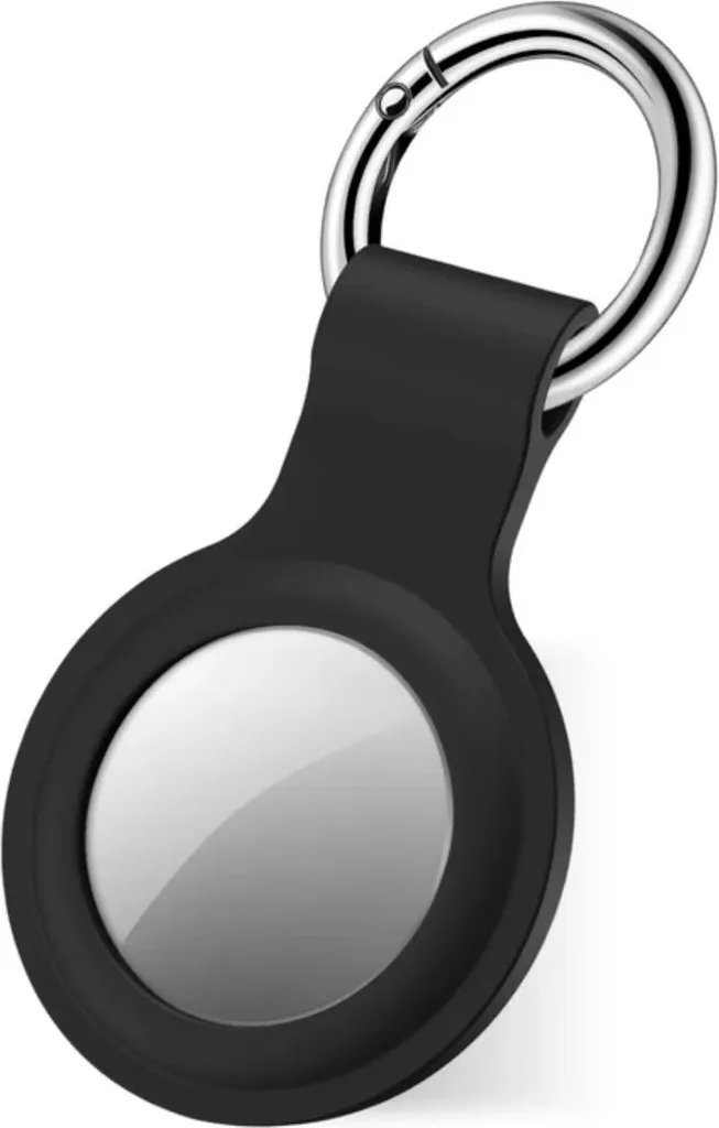 SBS TEAIRTAGCASEDG Custodia AirTag Grigio in Silicone con Portachiavi